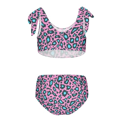 Wusikd Leopard Print Girls Swimsuits Two Piece Pink Swimwear Bikini Set for for Girls Size 3T2