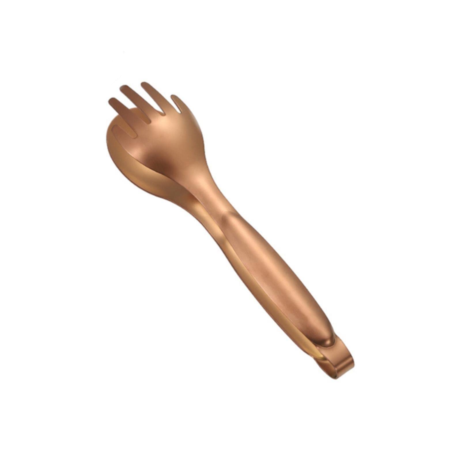 Pinzas de Acero Inoxidable 304 para Alimentos, Carne, Ensalada, Pan, Barbacoa, Accesorios de Cocina (Oro Rosa)