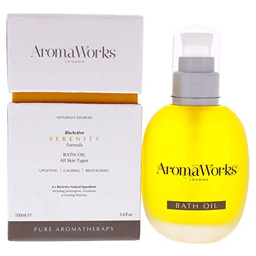 Aromaworks Serenity Bath Oil - 100% Pure Essential Oils - Soothes Away Stress - Uplifts And Energizes Mind - Leaves Skin Nourished - Naturally Scented - Vegan - Suitable For All Skin Types - 3.4 Oz #TOP1