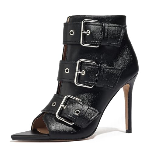 Women's Gladiator Stiletto High Heels Sandals Bohemian Sexy Ankle Strap Summer Open Toe Cutout Roman Boots