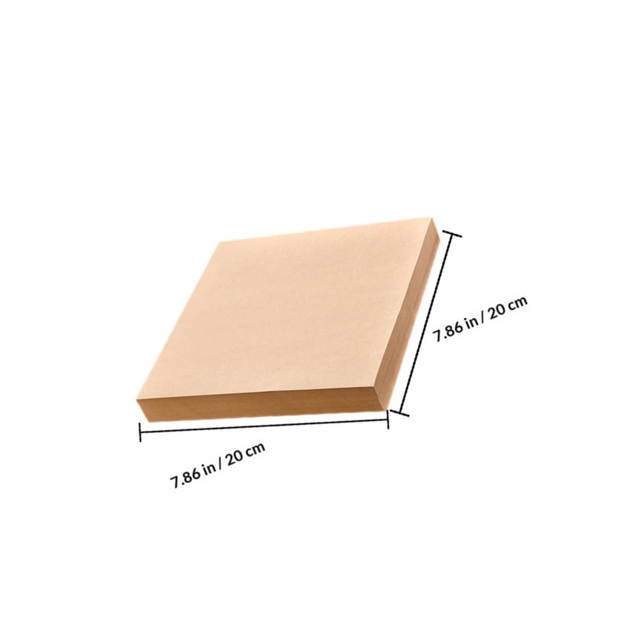 KALLORY Papel Kraft de 40g para Hornear 20X20 CM, 500 Hojas Desechables Antigrasa, Adecuado para Bocadillos, Pizza y Aperitivos en Cocina