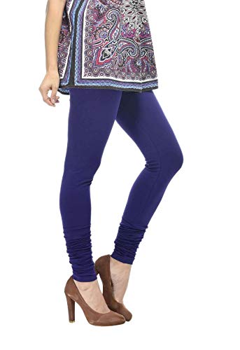 Image of Frenchtrendz Women's Cotton Spandex Stretchable Mid Rise Slim Fit Churidar Leggings Pull On