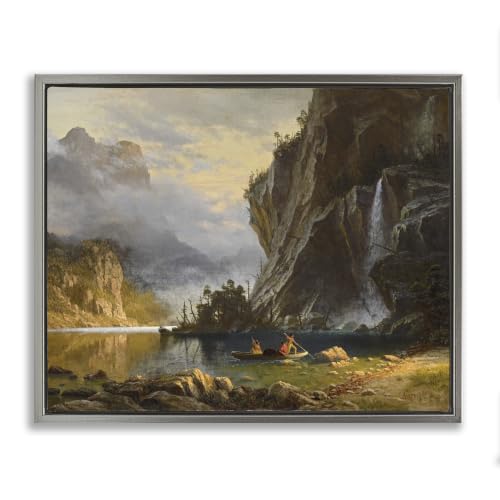 Classic Albert Bierstadt Spear, 24 x 30 Inch Canvas in Floater Frame