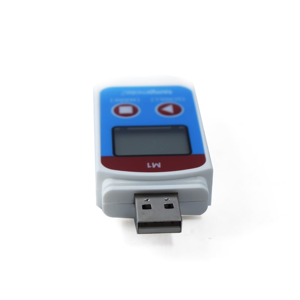 Multi Use Temperature Data Logger/Thermal Mapping/Area Mapping/ (-30°C to 70°C) for Cold Chains, Food Industry, Pharmaceutical Industry Along with Factory Calibration Certificate Model: Tempmate M1