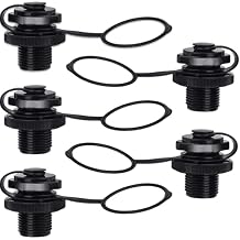 Inflatable Kayaks Boat Plug 5PCS,20MM Threaded Diameter Inflatable Boats Kayak Replacement Parts for Intex Boat Intex Inflatable Boat Accessories for Intex River Run Kayak Plugs for Sit on Top Black