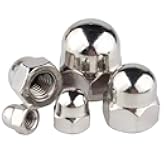 M14-2 Acorn Cap Nuts, M14 Acorn Nuts 304 Stainless Steel 18-8, Bright Finish, Full Thread,2Pcs