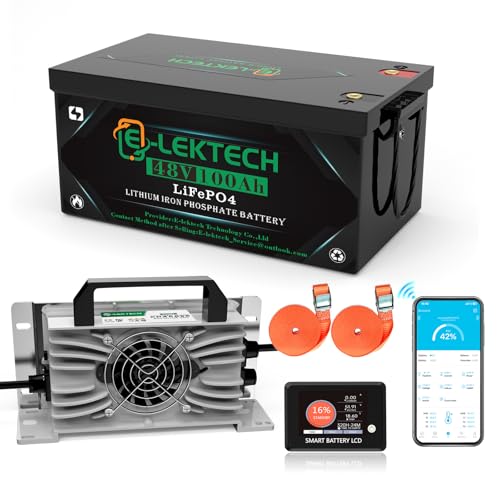 48V 100Ah Lithium Golf Cart Battery with Charger & APP