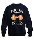 Printera Kekchen sind Mein Cardio - Maglione unisex per biscotti di Natale, 3XL