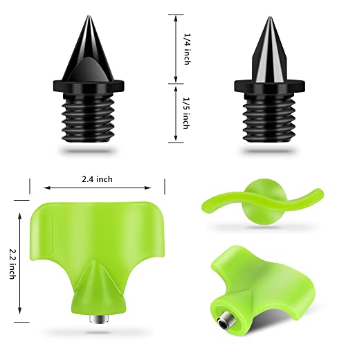 Image of 1 /4 Inch Track Spikes, 100 Pieces Steel Track Shoe Spikes Replacements and Spike Wrench for Sports Running Track Shoes