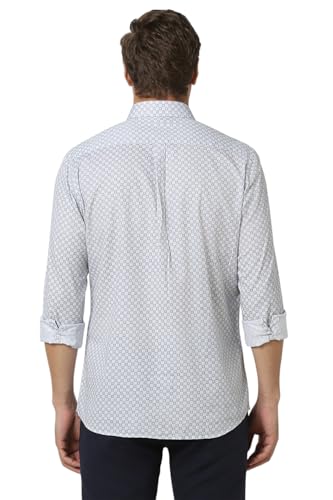 Image of Van Heusen Casual Printed Shirt for Men| Premium Cotton| Full Sleeves| Slim Fit |Breathable Fabric