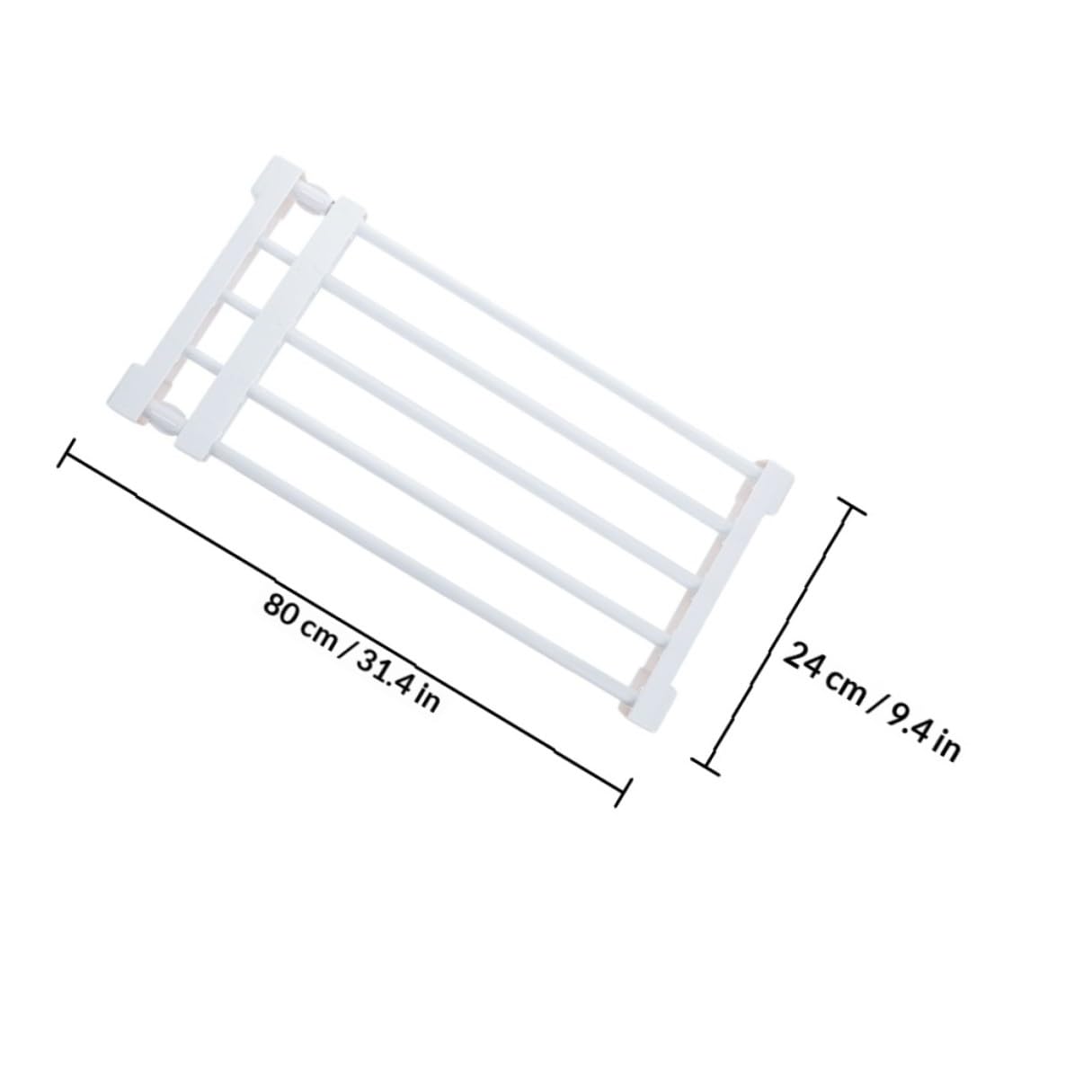 Separador de Almacenamiento Extensible Blanco de Plástico para Armario