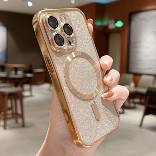 Coque iPhone 16 Plus antichoc souple haut de gamme aux reflets d'or
