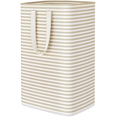 Image of Lifewit 75L Collapsible Washing Laundry Basket Hamper, Dirty Clothes Basket Laundry Bin With Extended Handles For Storage Clothes In Bedroom Bathroom, Beige