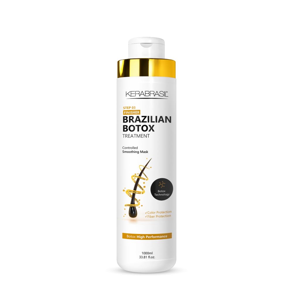 Kerabrasil Brazilian Botox Keratin STEP 03 1L - Deep Repair & Strengthening for Damaged, Frizzy Hair | Smooth & Manageable Locks | Perfect for