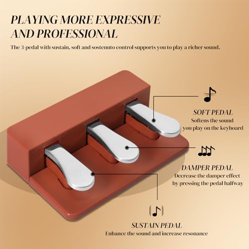 image for Ktaxon 88 Key Piano Keyboard Semi-Weighted Electric Piano, Portable Ke
