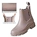 LIOERDIWE Short Rain Boots Women Waterproof Ankle Rainboots Fashion Chelsea Boots Non-Slip Garden Shoes for Outdoor Work Booties(Brown,8.5 Women)