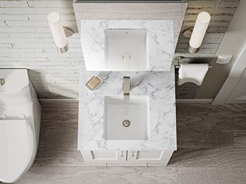 Kohler 8188-0 Verticyl K-8188-0 Vitreous China 11 Inch X 11 Inch Undermount Square Bathroom Sink, White, 11" W X 11" L #TOP2