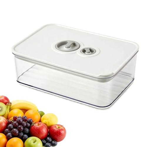 Fiambrera Hermética 1250 ml para Queso y Embutidos, Tapa Blanca, Apilable