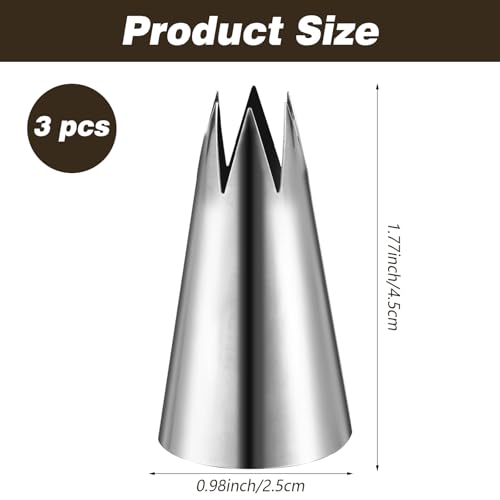 Miniatura 2 de 3 Puntas Grandes De 1 M De Acero Inoxidable Para Ribetes, Puntas De Pastelería Para Cupcakes, Pasteles, Galletas, Decoración, Boquillas Para Crema De Mantequilla, Glaseado, Pasteles De Cumpleaños
