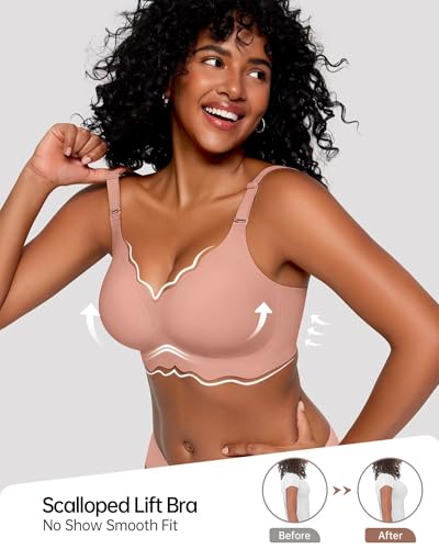 Image of Vertvie Jelly Bras for Women No Underwire Wireless Push Up Bra Full Coverage Bralettes Seamless Comfort Everyday Sports Bra