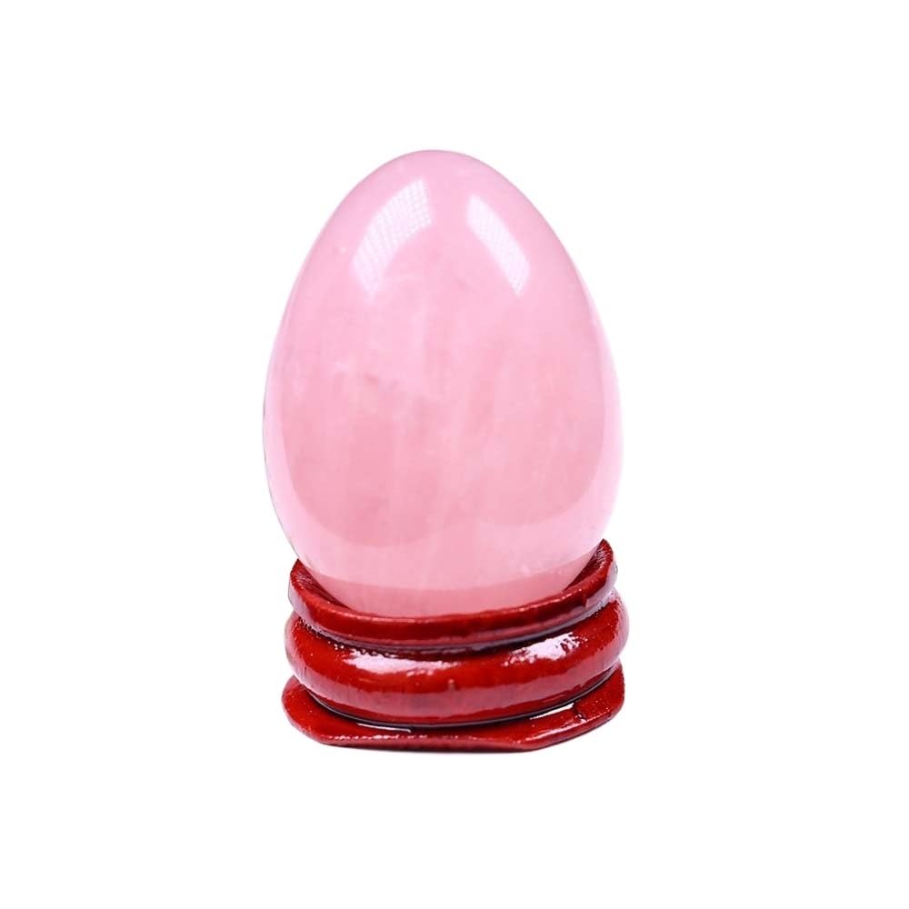 DPURPIWADY 1pcs Crystal Egg Jewelry Quartz Magic Sphere Home Decor Ore Gift (Color : Rose Quartz)