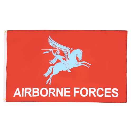 AZ FLAG - Drapeau Airborne Pegase - 90x60 cm - Drapeau Armée Des Etats-Unis 100% Polyester Avec Oeillets Métalliques Intégrés - Pavillon 50 g