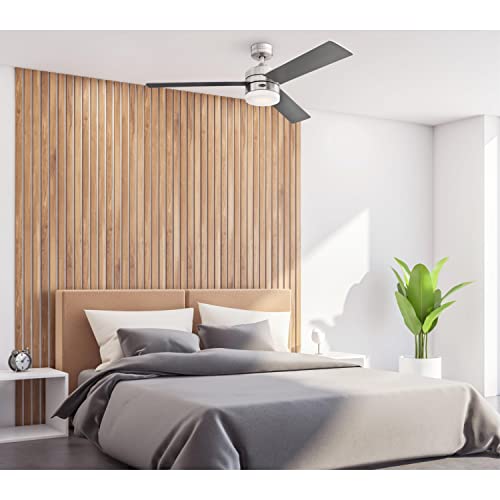 Westinghouse Lighting 74007A00 Modern Alta Vista Works With Alexa Smart Wifi Ceiling Fan with LED Light, Remote Control 52 Inch Brushed Nickel Finish, Opal Frosted Glass, A Certified for Humans Device thumbnail 2