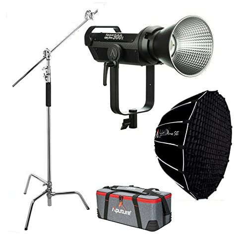 Aputure 300X + Light Dome SE \tg{bNX + C X^hLbgt, 350W Bowens }Eg LED rfIAo̓CgFx 2700-6500K T|[gAvRg[