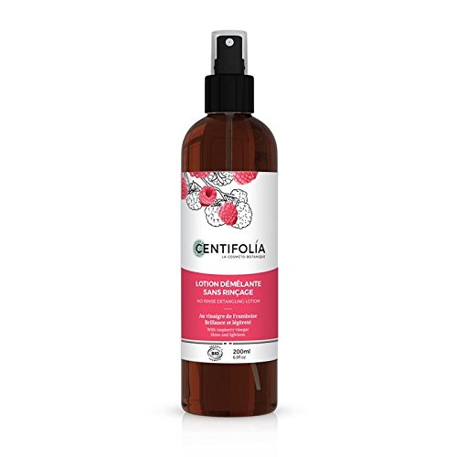 CENTIFOLIA - Après-shampoing Spray Sans Rinçage - au Vinaigre de Framboise - nourrit, démêle et éclaircit les cheveux sans les peser - sans alcool et sans sulfates - certifiè Bio - 200 ml