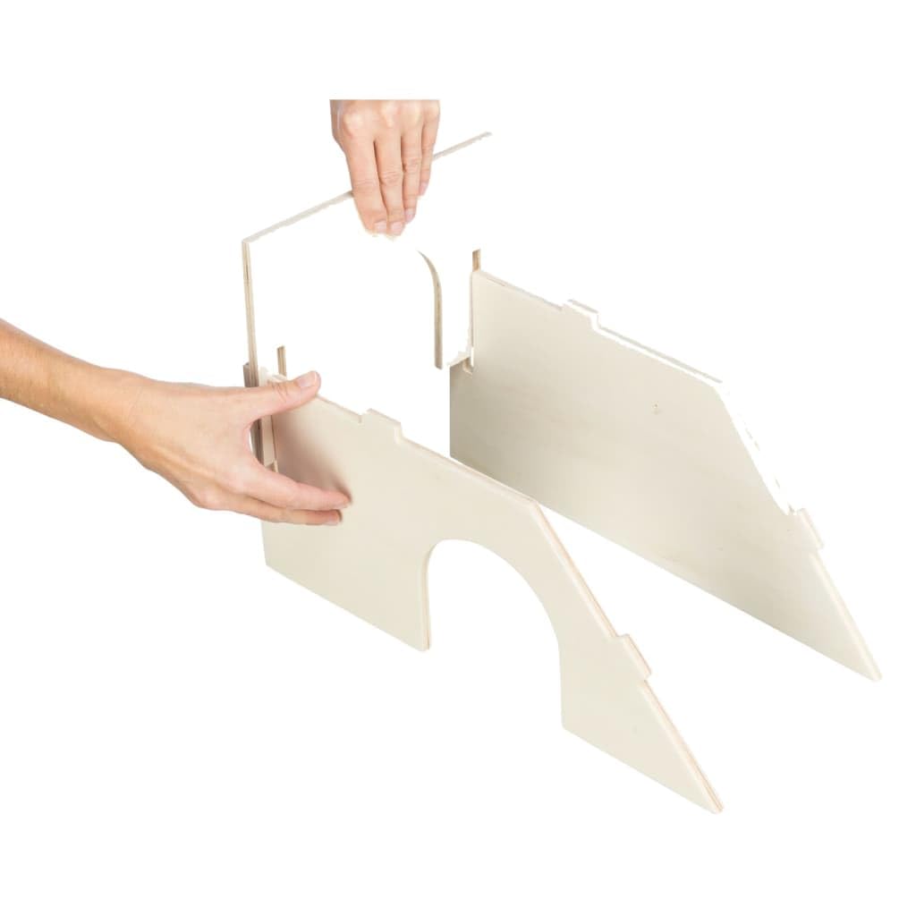 TRIXIE 'Kleintierhaus ohne Klammern und Nägel für Kaninchen Haus Bent, Stecksystem, Kaninchen, 51 × 24 × 33 cm - 61243