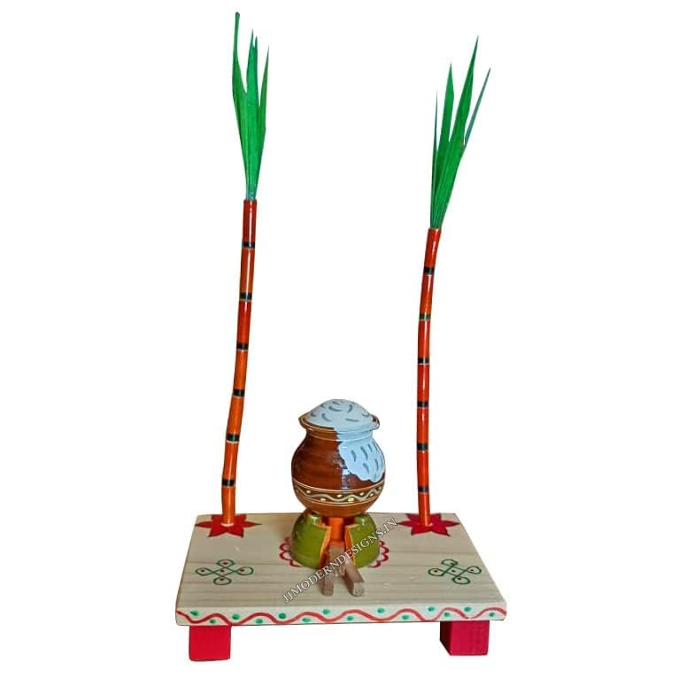 Traditional Pongal Set Wooden Handicraft