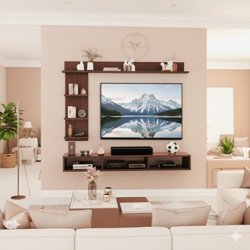 Image of Bros Moon MDF C Shaped 32 inches Tv Cabinet for Wall for Living Room /Kid's Room /Bedroom (Suitable for Upto 32 inches Smart tv)