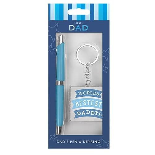 LND Gifts Worlds Bestest Daddy Pen & Keyring Set