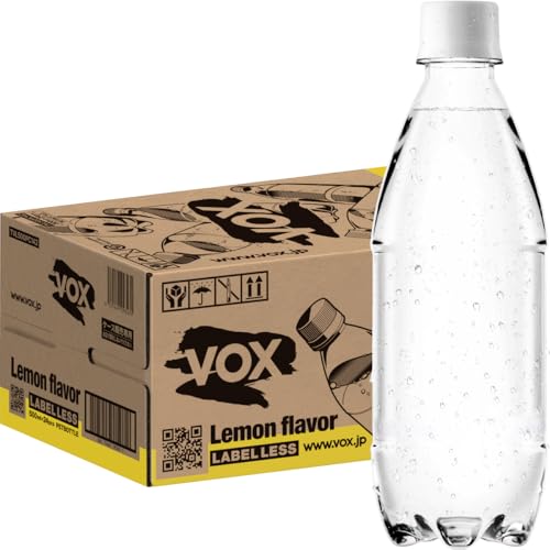 VOX(ヴォックス) 強炭酸水 レモンフレーバー 無糖 500ml ×24本 ラベルレス