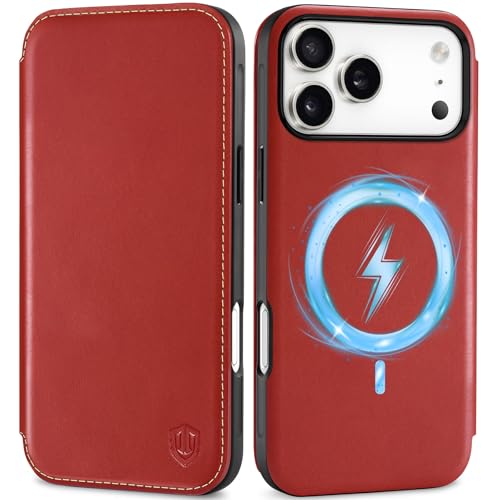 Étui Cuir iPhone 17 Pro Max Shieldon Housse Portefeuille pour Votre Quotidien