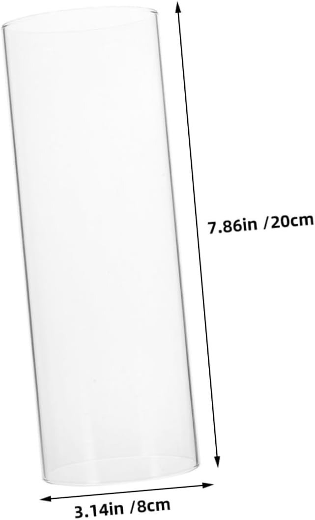 Zerodeko Glass Hurricane Candle Holder Bottomless Cylinder Shade for Candle Windproof Design for Home Decor Weddings and Events Sleeve