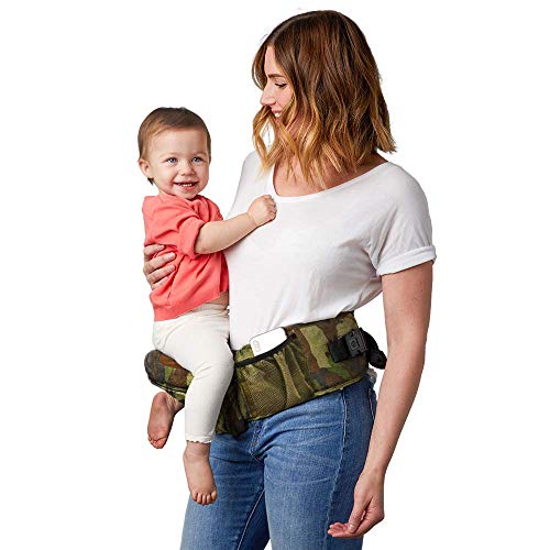 Tushbaby The Only Safety Certified Hip Seat Baby Carrier - As Seen On Shark Tank, Ergonomic Waist Carrier for Newborns, Toddlers & Children, Camo