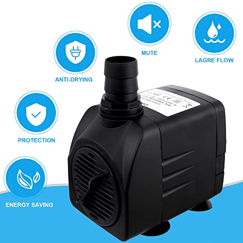 Awroutdoor Submersible Water Pump, Ultra Quiet Water Feature Pump(30W,2500L/H) for Aquarium Fish Tank,Pond,Hydroponics - Image 2