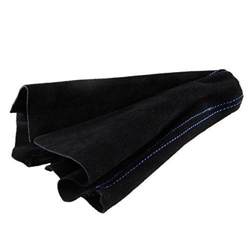 Anto New Car Universal Leather Shift Knob Cover， Manual Manual Mt Jdm Shift Boot Black Suede With Bule Stitching (Blue, Suede) #TOP4
