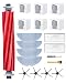 Produktbild iParaAiluRy 19PC S7 MaxV Ultra Zubehör für Roborock S7 MaxV Ultra/S7 Pro Ultra/Max Ultra Saugroboter Roboter Ersatzteile,1 Hauptbürste, 6 Staubbeutel, 4 Wischtücher, 2 Filter, 4 Schwarz Seitenbürsten