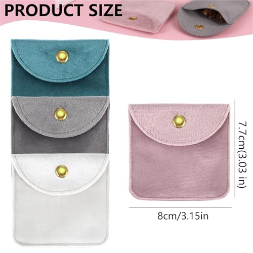 Bolsas para joyas de felpa corta: solucione el enredo de pulseras con saquitos suaves 4