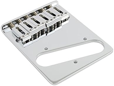 Allparts TB 0030) Matte Chrome Tele Bridge (6 Tabs)