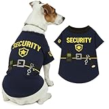 Parisian Pet Dog Security Woofficer Shirt - Embroidered Pet Vest - 100% Cotton & Polyester Doggy Shirt - Lightweight Pet Clothes - Sleeved Puppy Costume - Funny Shirts for Large Dogs - 4XL
