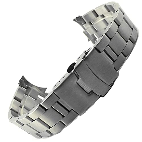 WKWPYCYUH 20mm 22mm 24mm cinturino in acciaio inox in argento impianti di ricambio for uomo in metallo in in forma for Seiko Cinturino per orologio(C,21mm)