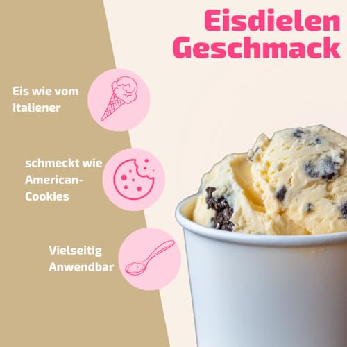 Cookie Eispaste Aroma Paste Eis Desserts Pralinen Zum Verfeinern von leckerem Eis Milchgetränken Kuchen Kekse Tortencremes Eiscremes uvm. Inhalt 250 g – Bild 3