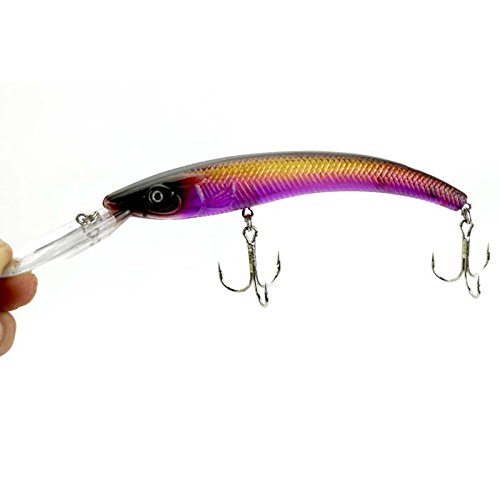Momoda 2# Hooks 0.6-1.8M Diving Plastic Hard Fishing Lures (10 Color, 15.5Cm Length, Pack Of 10Pcs) #TOP3