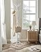 SONGMICS Coat Rack Freestanding, Metal Coat Rack Stand with 12 Hooks and 4 Legs, Holds Clothes, Hats, and Bags, for Entryway, Living Room, Bedroom, White URCR031W01