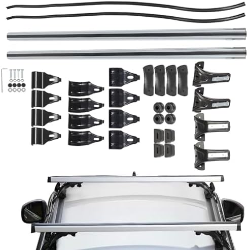 Universal 48 Inch Car Top Luggage Roof Rack Cross Bar Adjustable ...
