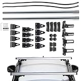 Universal 48 Inch Car Top Luggage Roof Rack Cross Bar Adjustable with 3 Kinds Clamp
