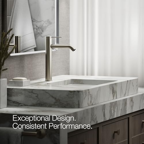 Kohler 77959-4A-BN Components® Tall Single-Handle Bathroom Sink Faucet, 1.2 gpm, Vibrant Brushed Nickel by Kohler - Used condition - Image 4